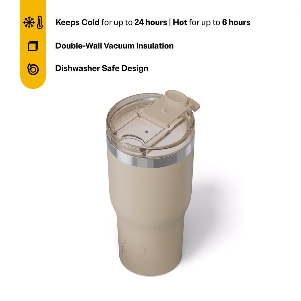 RTIC 20oz Essential Tumbler with Lid, Ceramic Lined, Beach