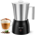Secura Milk Frother, 17oz Stainless Steel Hot & Cold Foam Maker, Modern