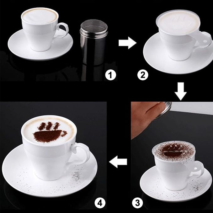 32 Pcs Coffee Decorating Stencils, SENHAI 2 Pack 32 Pcs Foam Latte Art Stencils Barista Template for Decorating Oatmeal Cupcake Cake Cappuccino Hot Chocolate for Adult Kids Children
