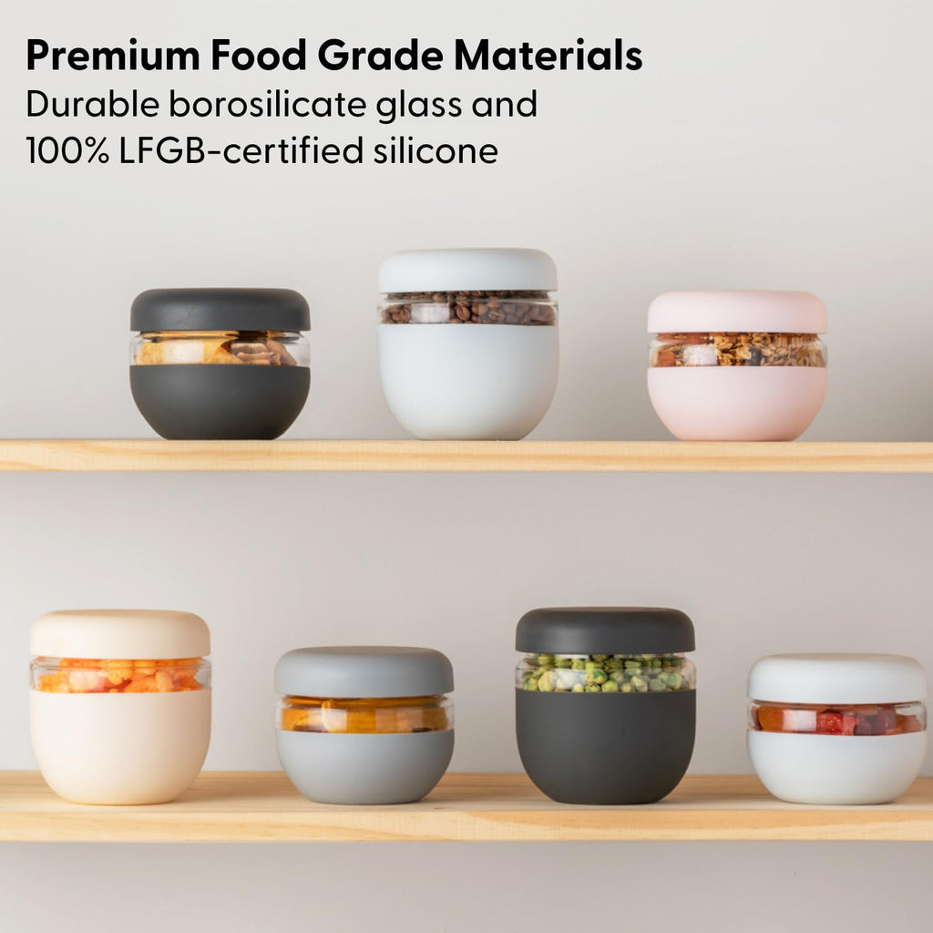 W&P Porter Seal Tight Glass Lunch Bowl Container w/ Lid | Cream 24 Ounces | Leak & Spill Proof, Soup & Stew Food Storage, Meal Prep, Airtight, Microwave and Dishwasher Safe, BPA-Free
