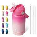 BJPKPK 12oz Insulated Water Bottle, Stainless Steel Bottle with Straw Lid