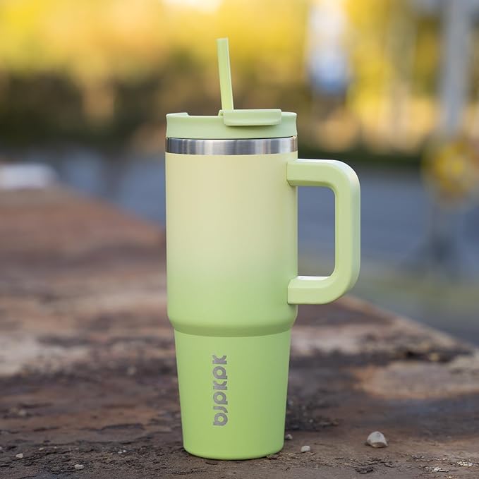BJPKPK 30 oz Insulated Tumbler With Lid And Straw Stainless Steel Tumblers Cup With Handle For Women And Men,Day And Night