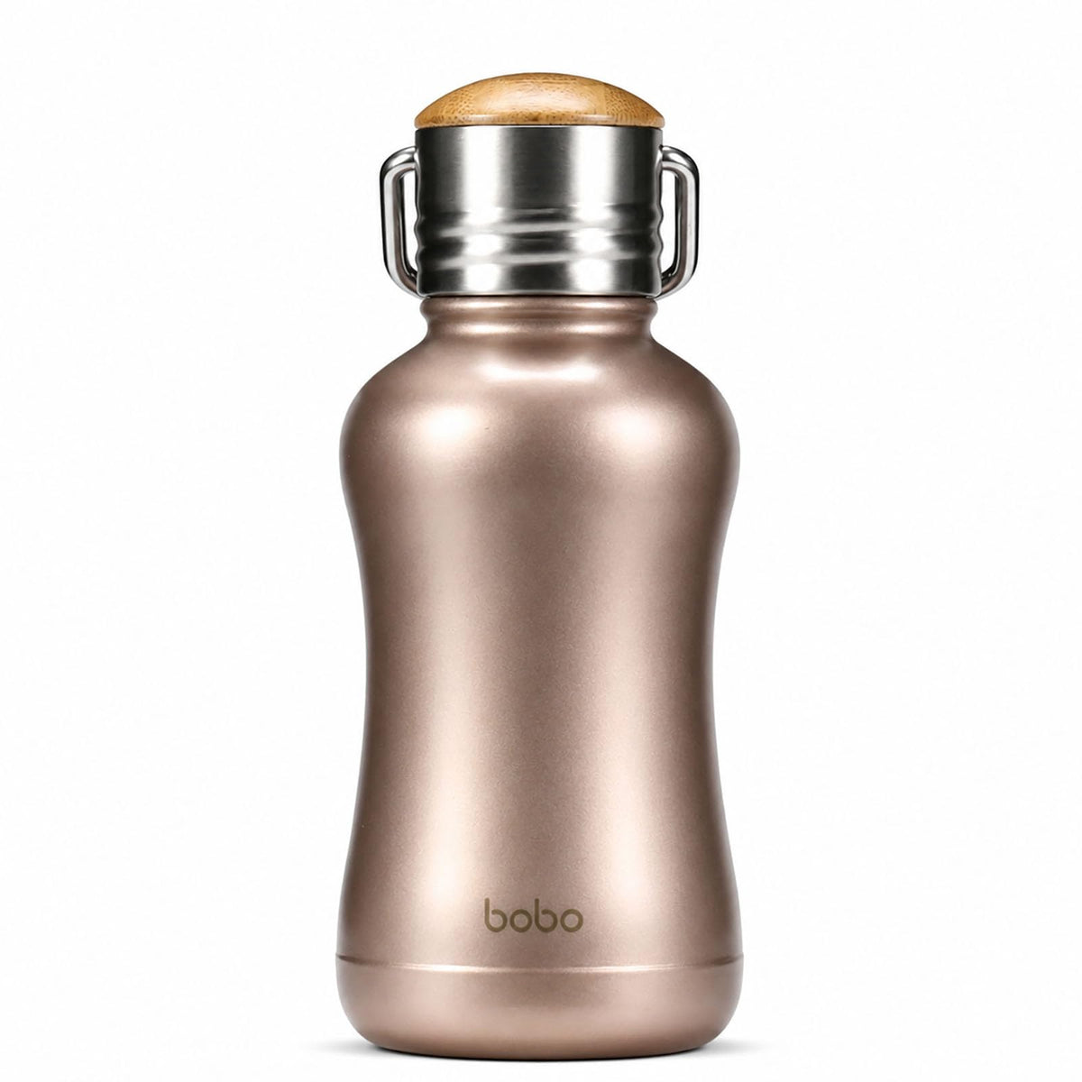 YOHKOH Mini Insulated Water Bottle With Bamboo Lid - 11.8oz Small Vacuum Insulated Water Bottle for Women Kids, 12 Hrs Hot & 24 Hrs Cold Stainless Steel Thermos Leak-Proof BPA-Free (11.8oz,White)