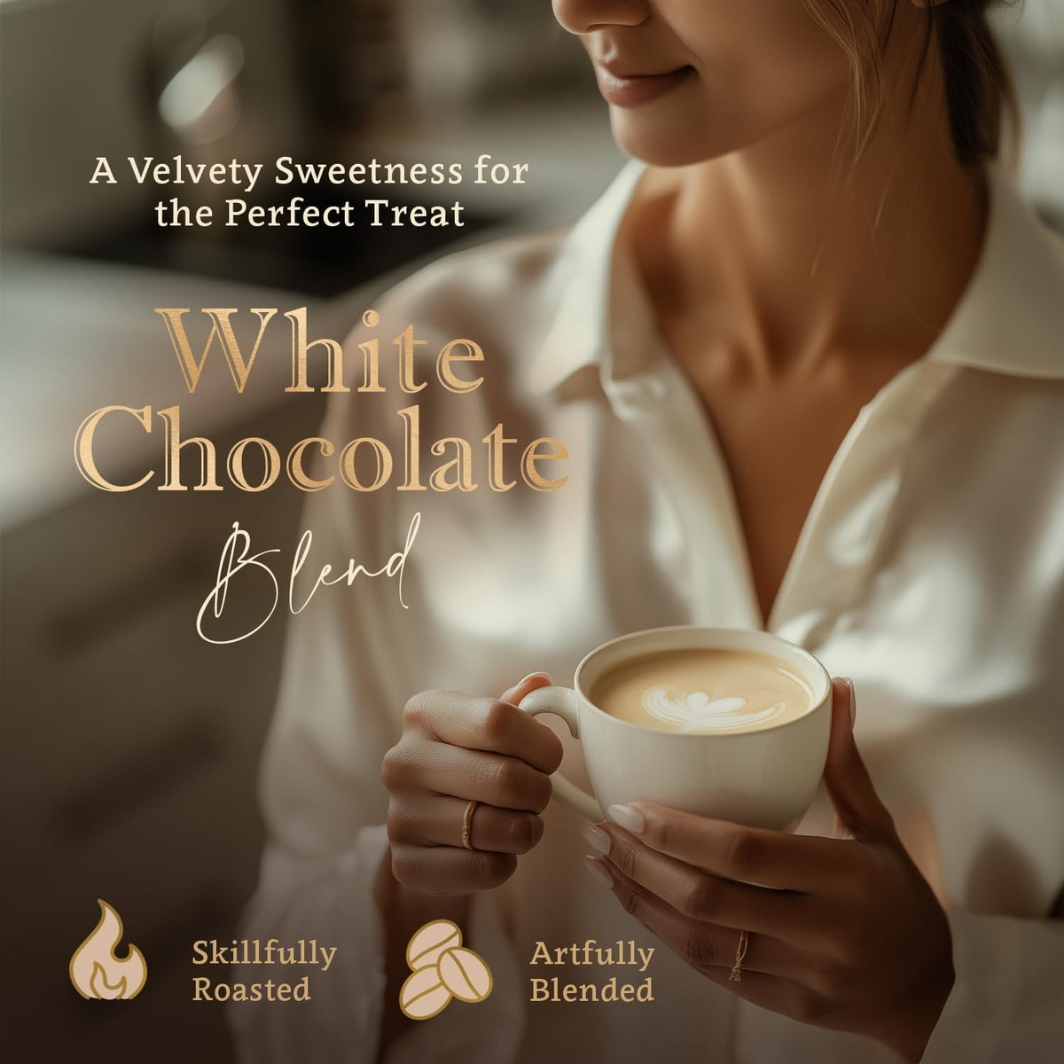 Organic Whole Bean Coffee Medium Roast (16oz) - White Chocolate Flavored