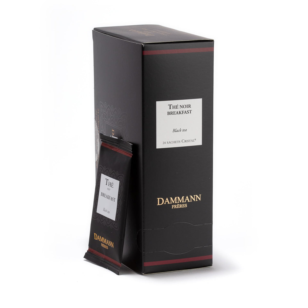 Dammann Freres Satchets, Chai Tea Bags, Premium Gourmet French Black Tea, Blend Ginger, Cinnamon, Cardamom Flavors, Individually Wrapped, 24 Count (Single Pack)