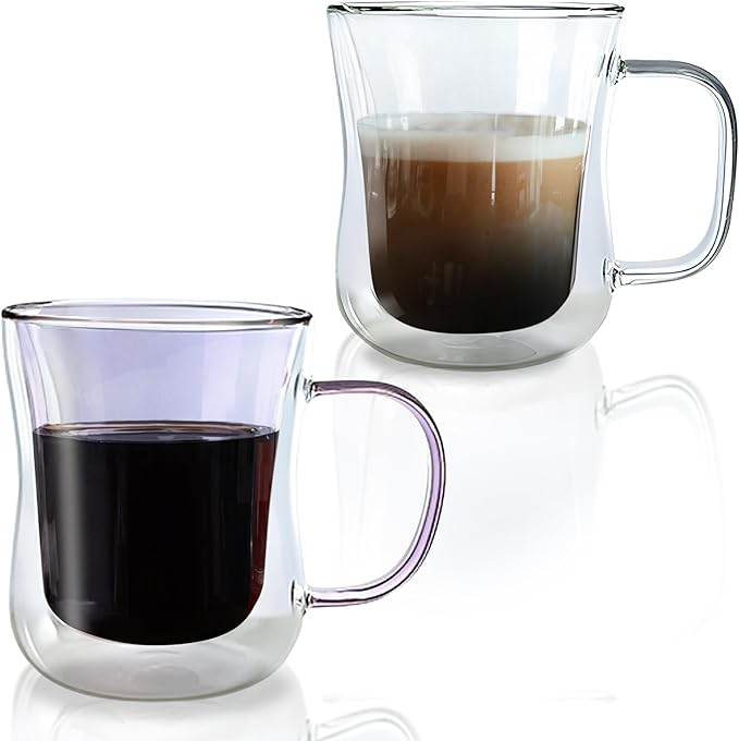 LEMONSODA Double Walled Colored Insulated Coffee Mugs, 10oz