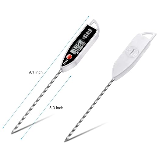 Meat Food Thermometer, Digital Candy Cooking Thermometer, Kitchen Cooking Thermometer Instant Read for BBQ Grill, Oil, Milk, Bath Water, Deep Fry, Candle Temperature
