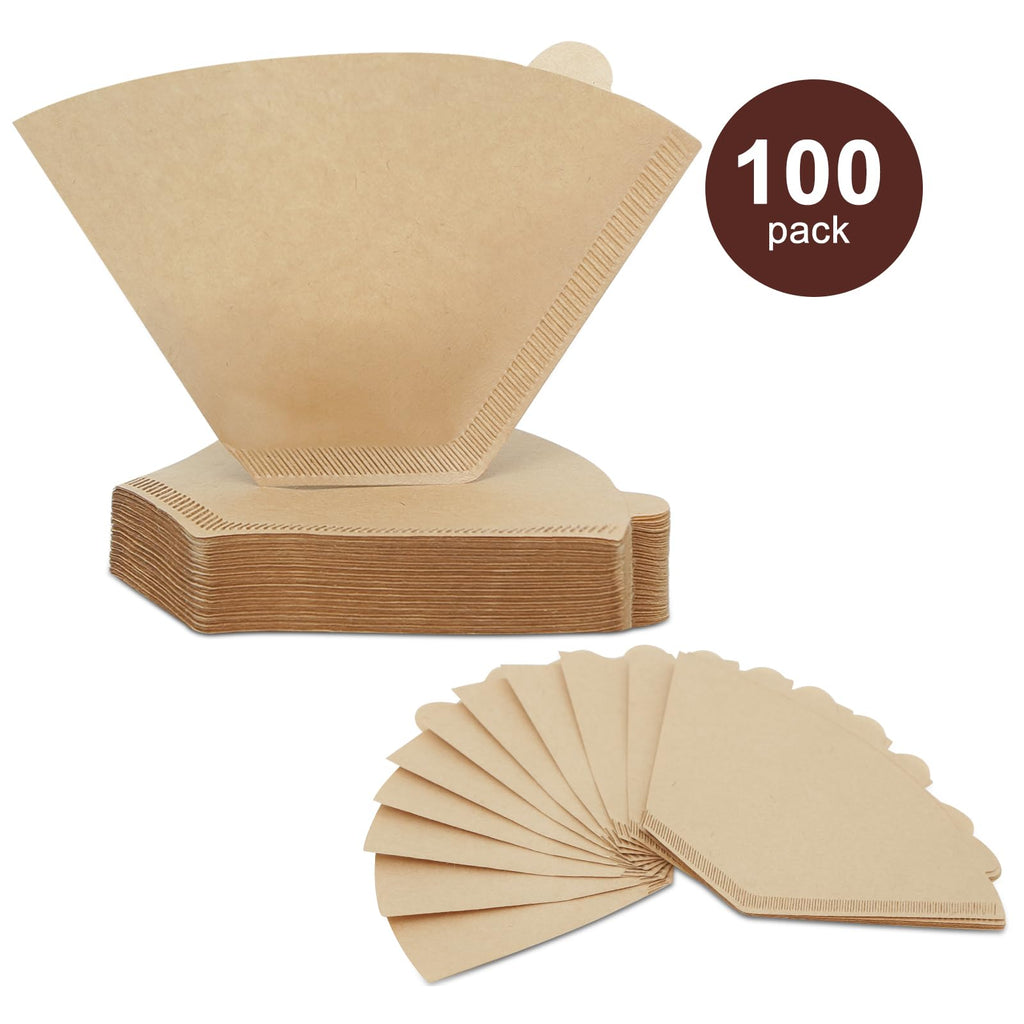 Coffee Filters 4 Cone Paper, 100 Count Unbleached-Disposable Pour Over Coffee Filter for Drip Coffee Maker, Coffee Paper Filters 8-12 Cup, Cone Coffee Filters 04
