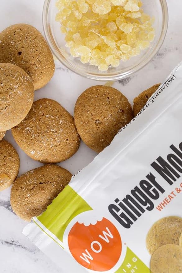 WOW Baking Company Gluten-Free Cookies, Ginger Molasses, 8 Ounce (Pack of 6)