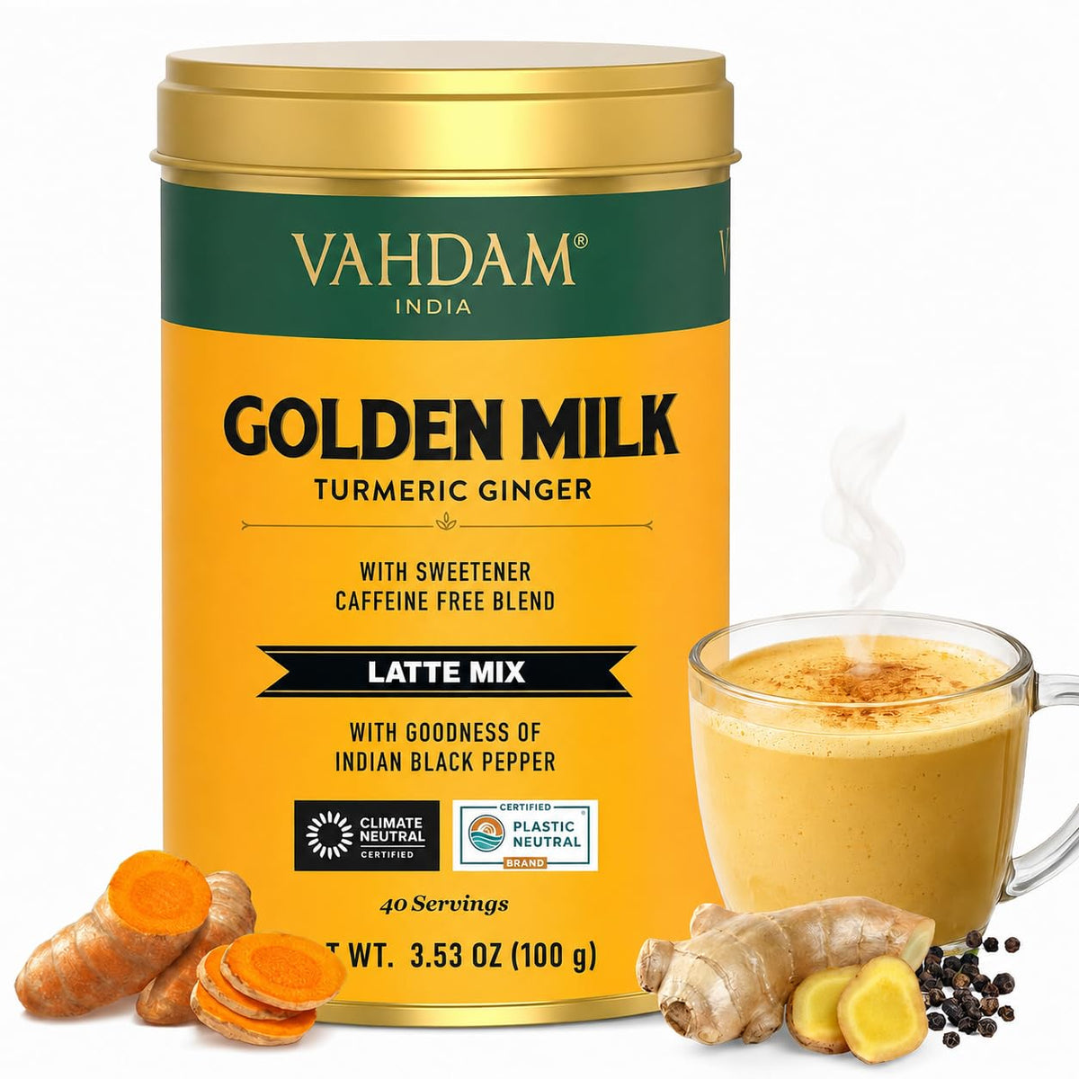 VAHDAM Earl Grey Citrus Green Tea Loose Leaf (3.5oz|50+ Cups) Bergamot Oil