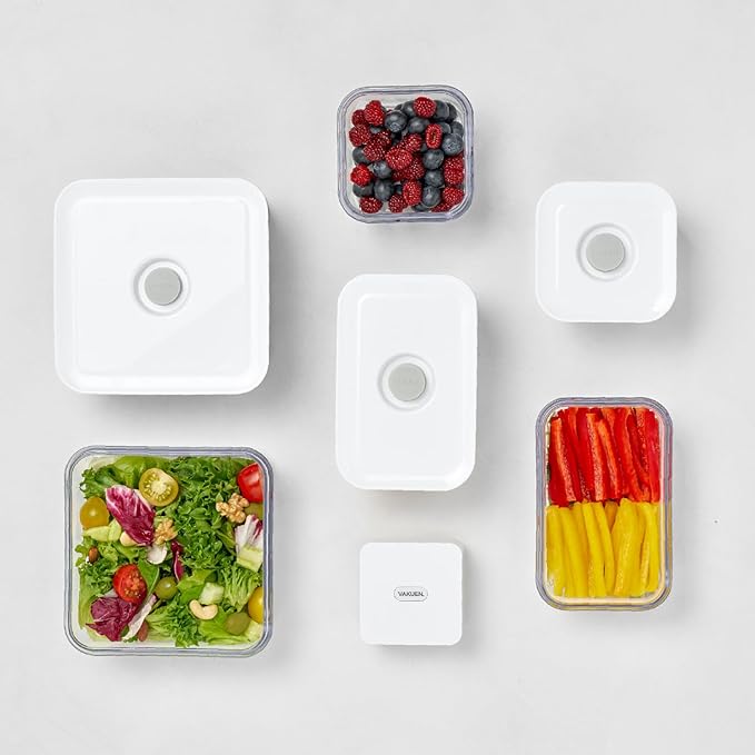 Premium Airtight Food Storage Containers, 2PC-SET(0.53qt), Smart One-Click Seal Lid, Patented Double Silicone Lining, 100% Leak Proof, BPA-FREE, Dishwasher, Freezer & Microwave Safe