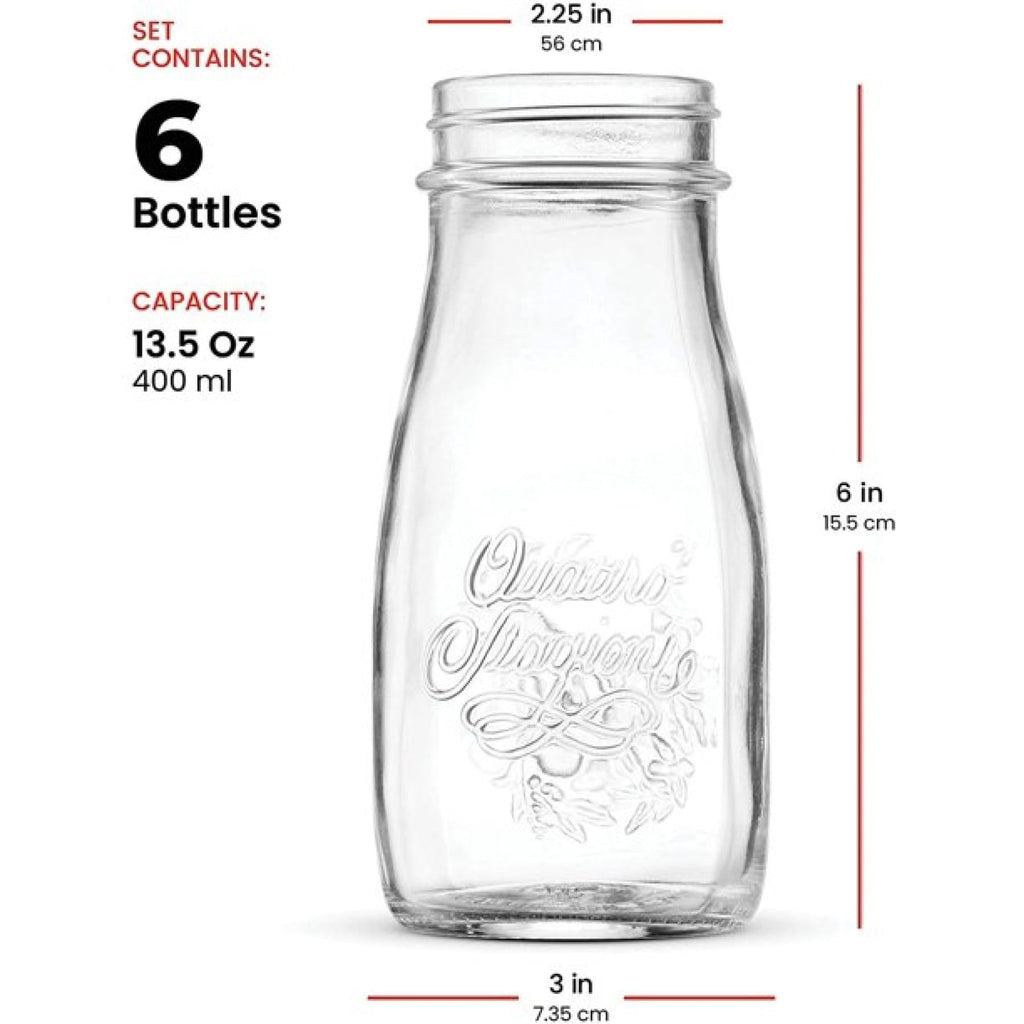 Bormioli Rocco Quattro Stagioni Bottle - ClearGold, Set of 6