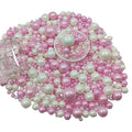 Edible White Pink Sugar Pearls Candy Sprinkles 120G/ 4.23Ounce Baking Cake Sprinkles Cupcake and Cake Topper Cookie Decorations Wedding Party Valentines Halloween Christmas Supplies