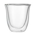 Restaurantware Coffee Cup 2 Pack of 2.72 oz Insulated Double-Wall Glass Borosilicate Coffee Cup Espresso Shot Dishwasher Safe For Hot Drinks