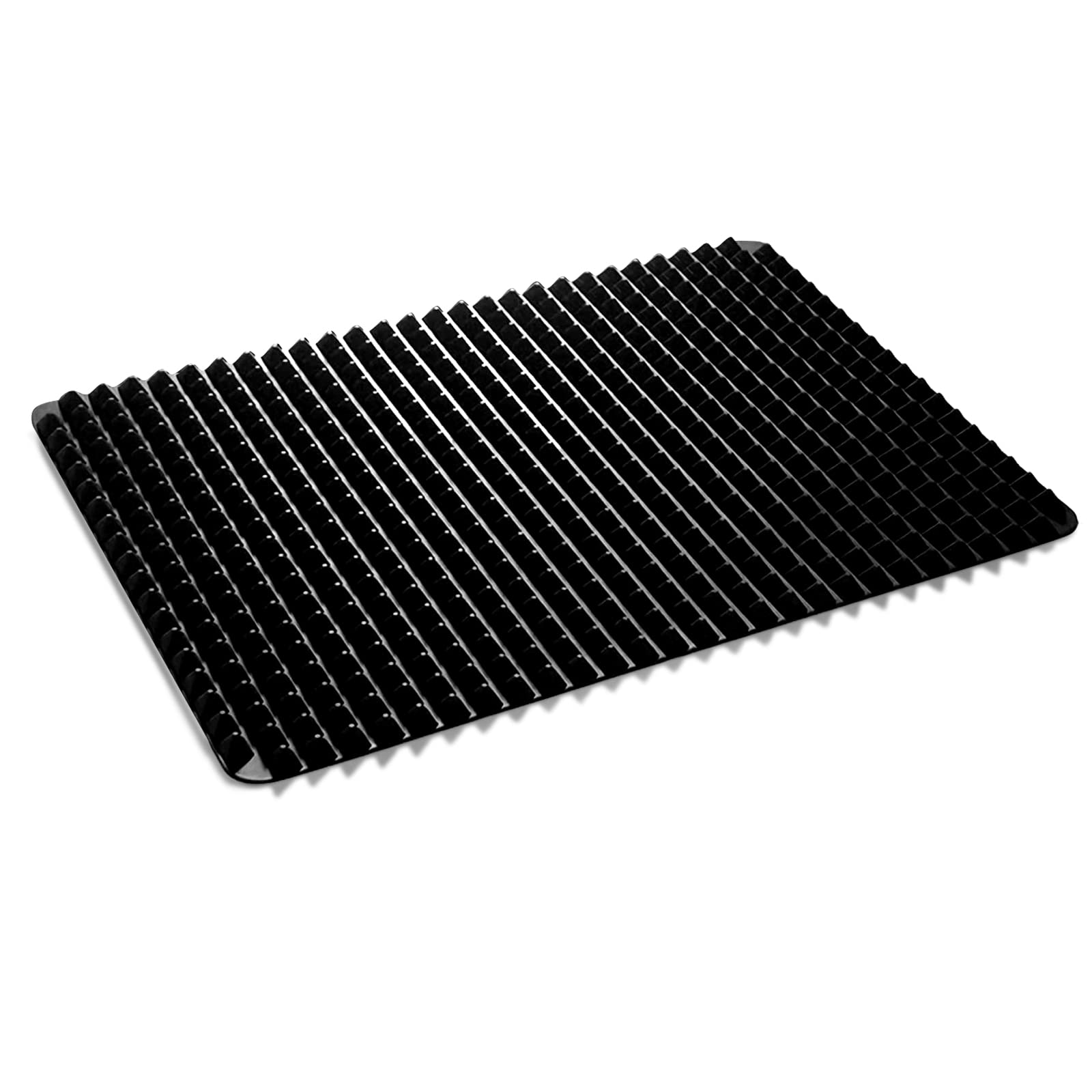 Wolecok Silicone Baking Mat Red Pyramid Non Stick Bacon Microwave Tray Pastry Mats Red BBQ Grill Mat Baking Supplies oven Liners For Bottom Of Oven - 16 X 11''Silicone Mats For Kitchen Counter 1 Pack