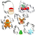 Kanehosi Christmas Cookie Cutters 6Pcs Large, Christmas Theme Cookie Cutter
