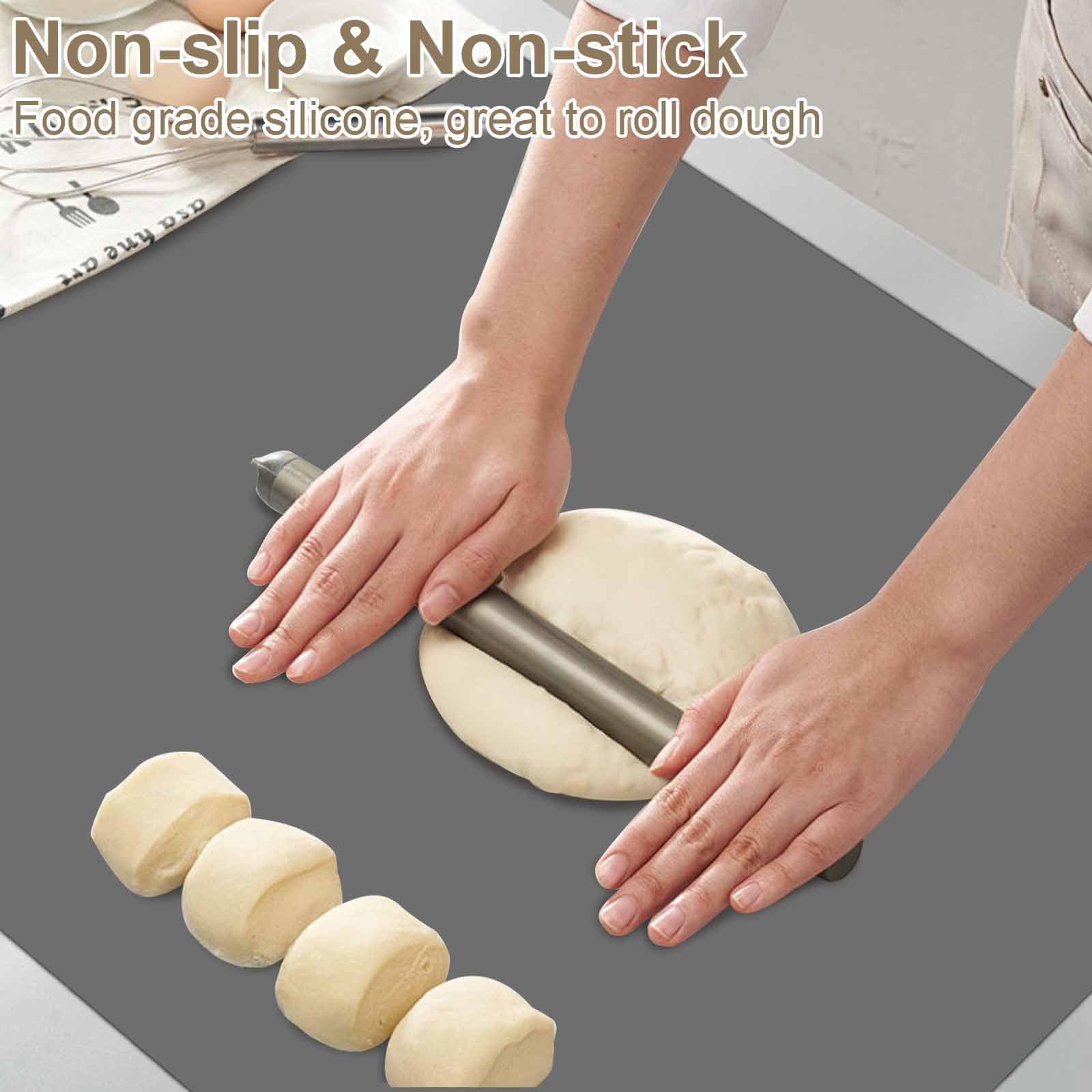 47.2"x23.6"(120cmx60cm) Large Silicone Mat for Kitchen Counter, Non-Slip Heat Resistant Countertop Protector, Waterproof Multipurpose Mat for Kitchen Island, Black