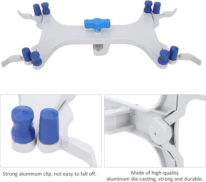 Burette Clamp Dual Holder, Aluminum Rubber Grip 24.6 cm