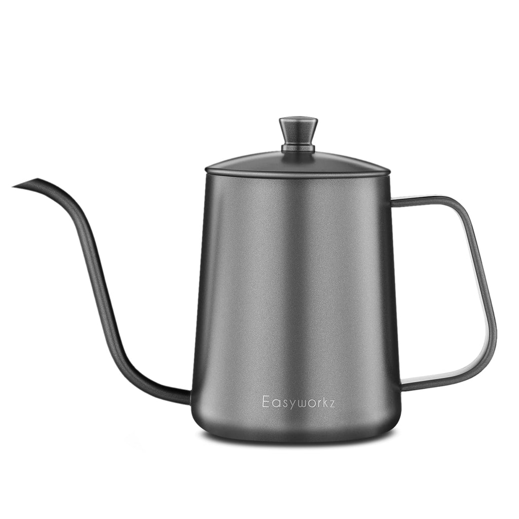 Easyworkz Gage Gooseneck Pour Over Coffee Kettle 12 oz Stainless Steel Hand Drip Coffee Pot With Long Narrow Spout