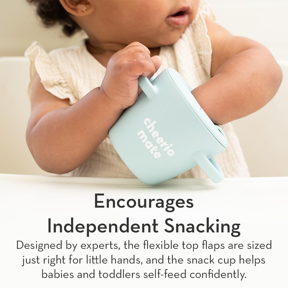 Snack Cups for Toddlers by Bella Tunno, Silicone Spill Proof Food Container with Lid, Babies & Kids 6-12 Months, Snack Super Fan