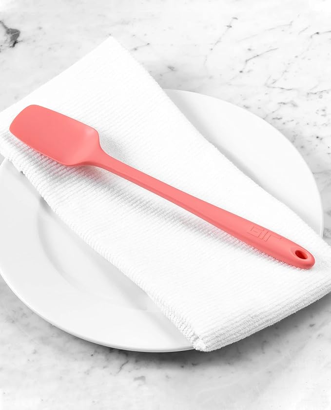 GIR: Get It Right Silicone Spoonula - Non-Stick Heat Resistant Silicone Scraper Spatula for Mixing, Serving, Scraping, Stirring, and More - 11 Inch, Red