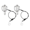 uxcell 2 Pcs Quick Release Pin, 5/16" x 0.5"(Dia. x L) Push-Button Ball Locking Pin 304 Stainless Steel Ring Handle Locking Pin with Wire for Audio Bimini Top Marine, Silver
