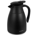 WYHVAND Thermal Coffee Carafe, 34 oz, Leakproof Push-Button Lid, Black