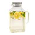 Glass Pitcher with Lid and Spout, 3.6L/122 oz Glass Water Pitcher