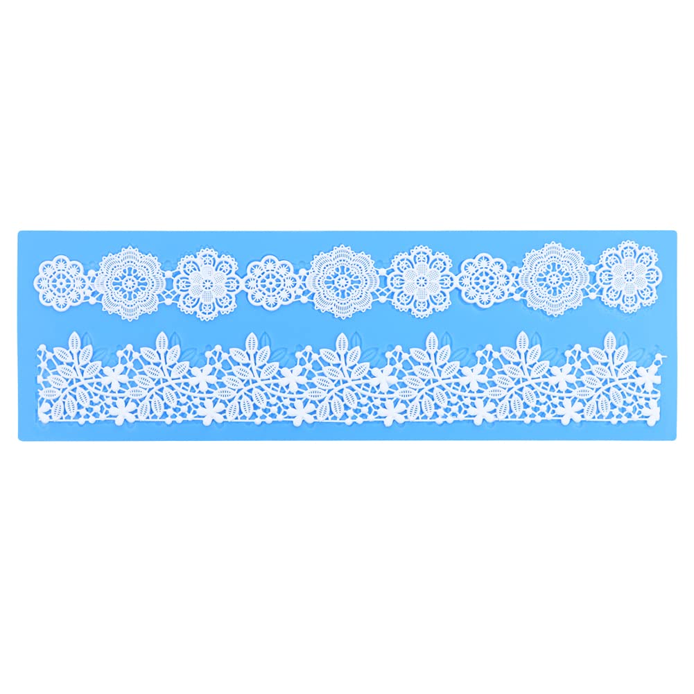 Embossing Lace Fondant Molds - Rose Flower Cake Lace Molds Set of 3