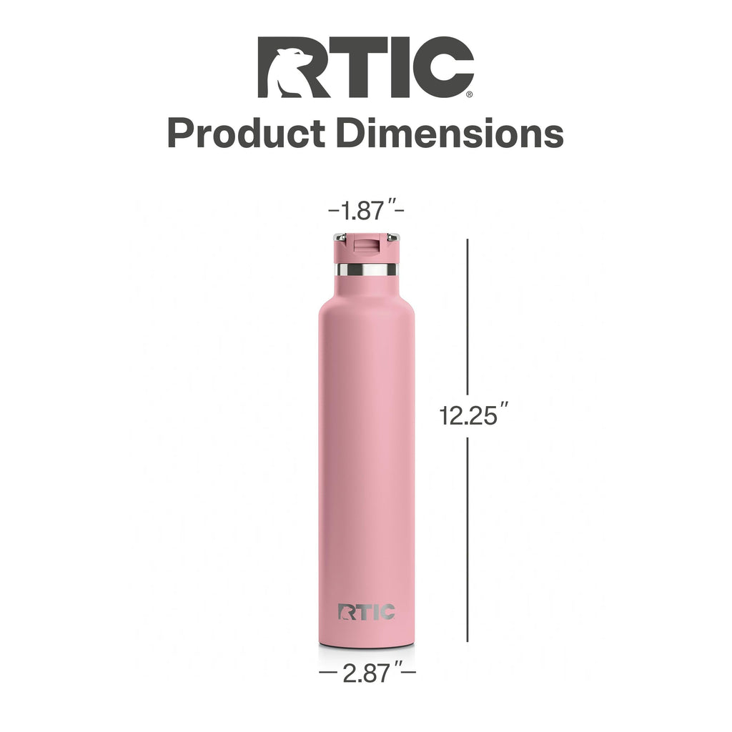 RTIC 26oz Journey Water Bottle, Ceramic Lined, Dusty Rose