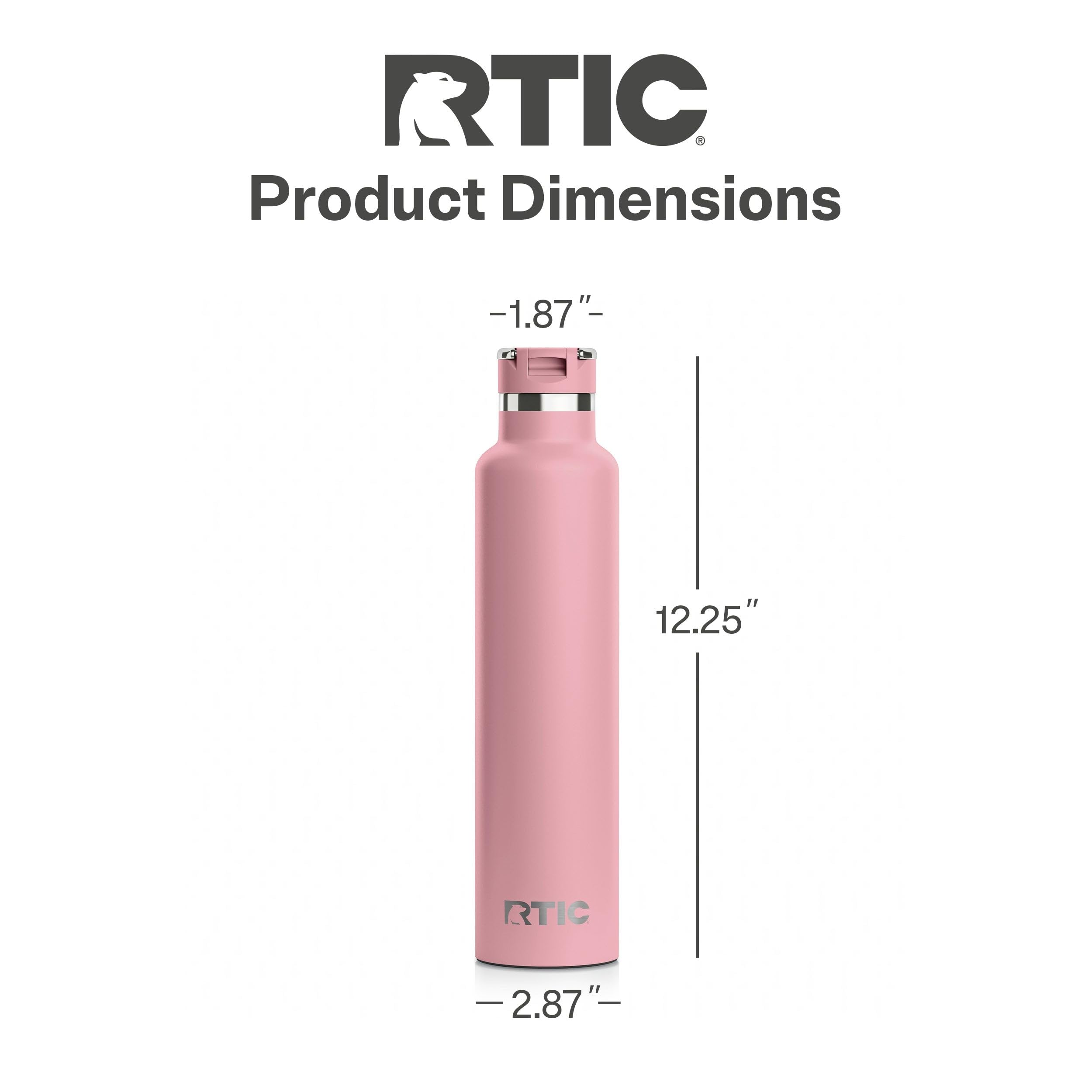 RTIC 26oz Journey Water Bottle, Ceramic Lined, Dusty Rose