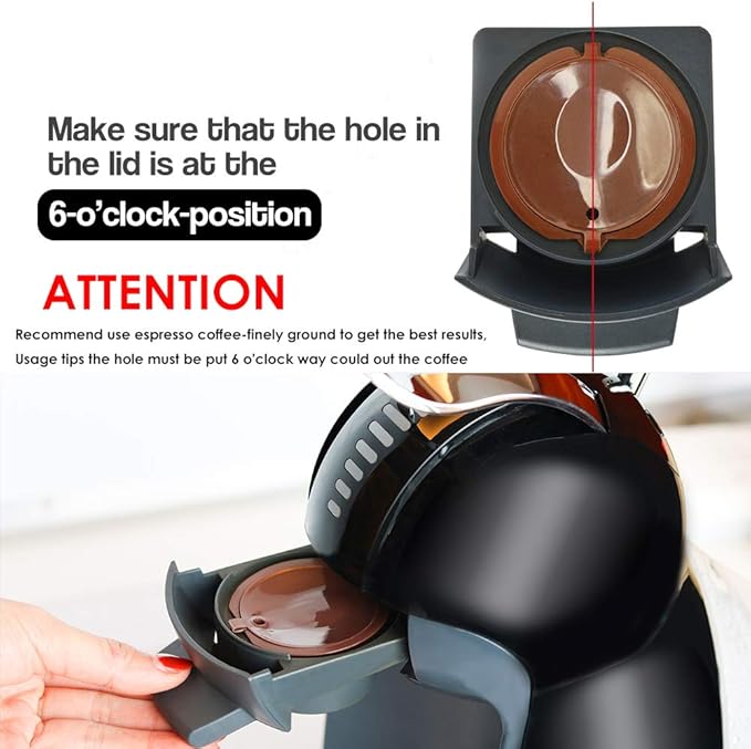 BRBHOM Colorful Dol*e Gu*to Refillable Capsules Pods,6 Refillable Coffee Capsule Reusable Coffee Filter Compatiable with Dol*e G*sto(6 Pcs colorful）