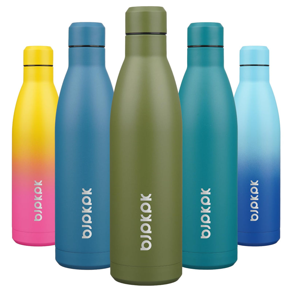 BJPKPK 25 oz Insulated Stainless Steel Water Bottle, Metal Sports Flask