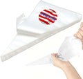 23 inch Frosting Piping Bag Disposable, AMBESTAR 100 Pieces Professional Clear Huge Thickened Cake Decorating Bag for Cream Frosting, Cakes and Cookies Decoration, Baking Lovers Accessories