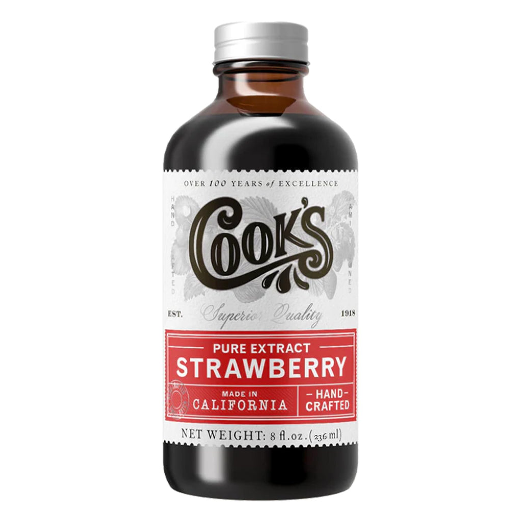 Cook's Strawberry Extract for Baking, Preserves, Syrup & Cakes, 8 oz