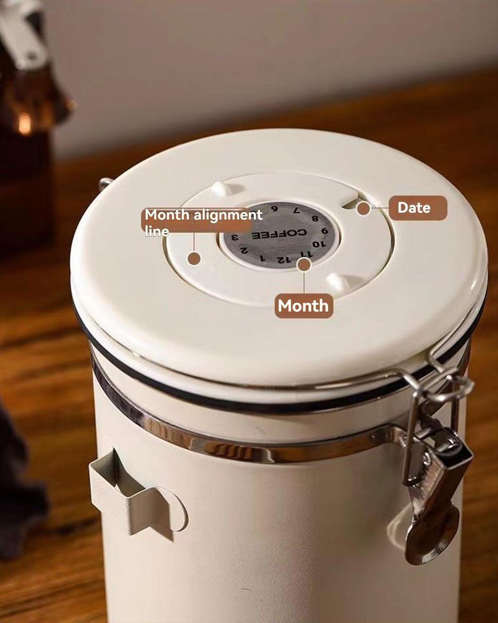 Etmdoeve Coffee Canister, Stainless Steel Coffee Bean Storage Container