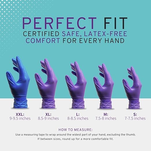 SafeWay Nitrile Gloves, 2000 Ct, 2X-Large, Powder-Free, Latex-Free, All-Purpose, Professional Disposable Gloves with Textured Fingertips for Medical Use, Food Prep, Cleaning, Tattoo & More