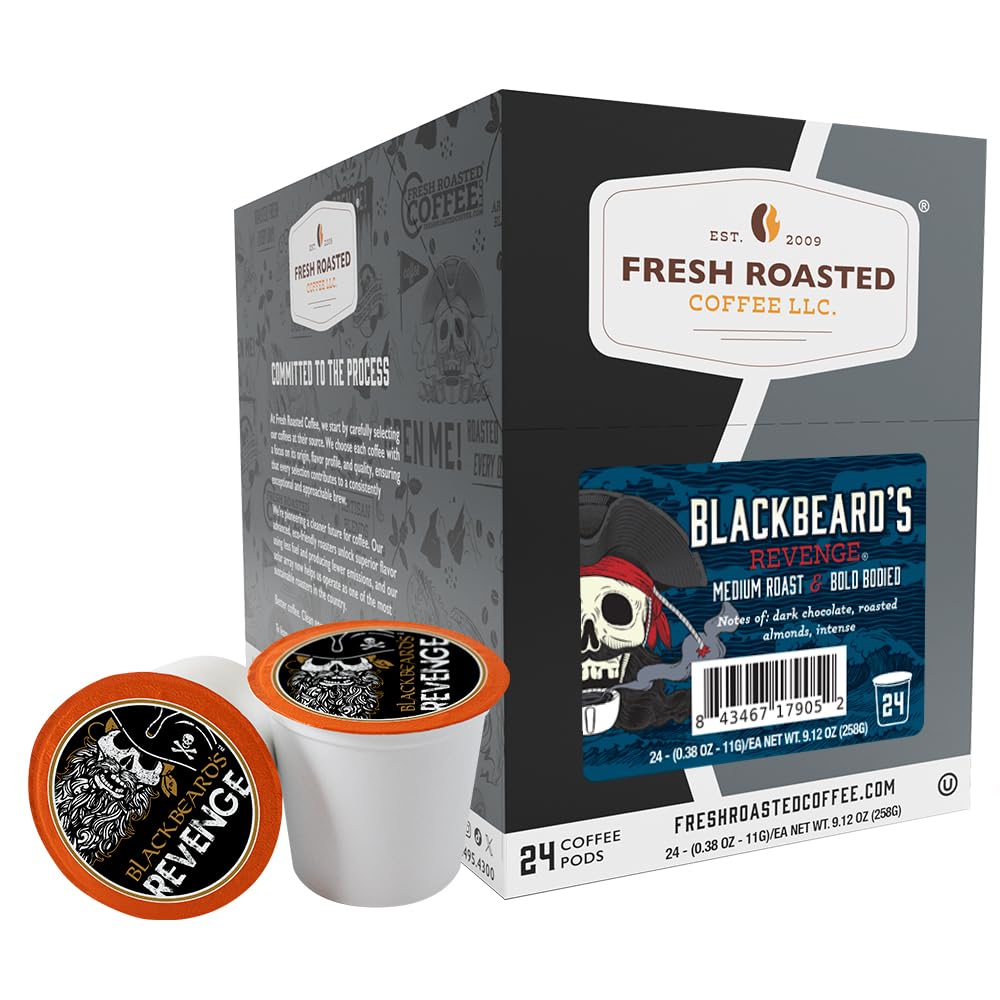 Fresh Roasted Coffee, Organic Bali Blue Moon K-Cup Pods for Keurig Brewers, Medium Roast, USDA Organic, Kosher, 24 Count (Pack of 3)
