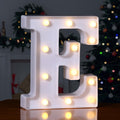 Foaky LED Letter Lights Sign Marquee Light Up Letters Sign for Night Light Wedding/Birthday Party Battery Powered Christmas Lamp Home Bar Decoration(E)