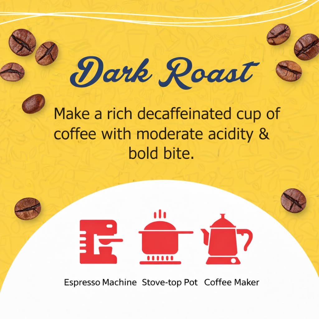 Café Aroma Decaf Dark Roast Espresso Ground Coffee, Authentic Cuban Style Coffee, Vacuum Sealed, 8.8oz, Perfect for Hot and Iced Coffee, 12-Pack