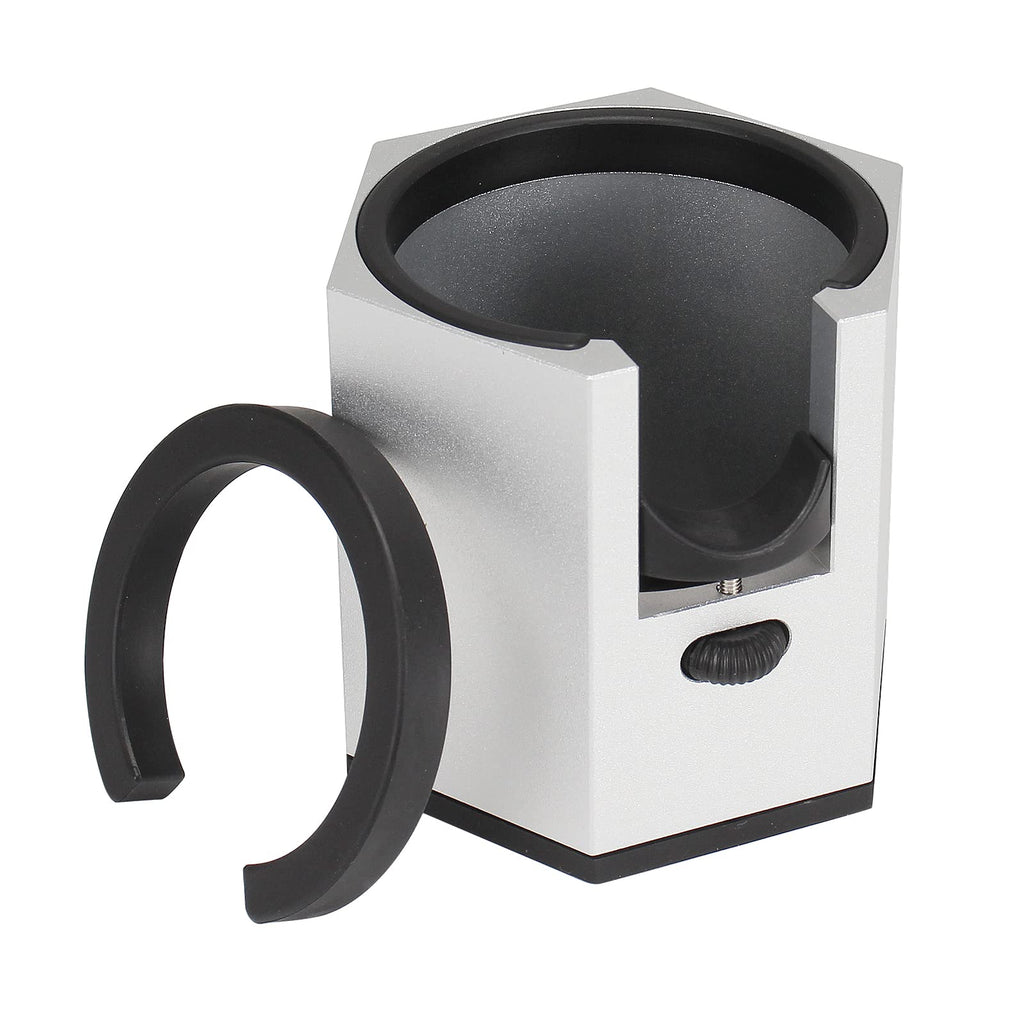 DIBTSA Espresso Tamping Station, Coffee Portafilter Holder, Aluminum Alloy Stand for Most 51mm, 53mm, 54mm, 58mm Coffee Portafilter (Hexagon,Silver)