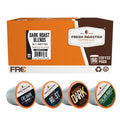 Fresh Roasted Coffee, Dark Roast Blend Variety Pack K-Cup Pods for Keurig Brewers, Dark Roast, Kosher, 96 Count Loose Pack