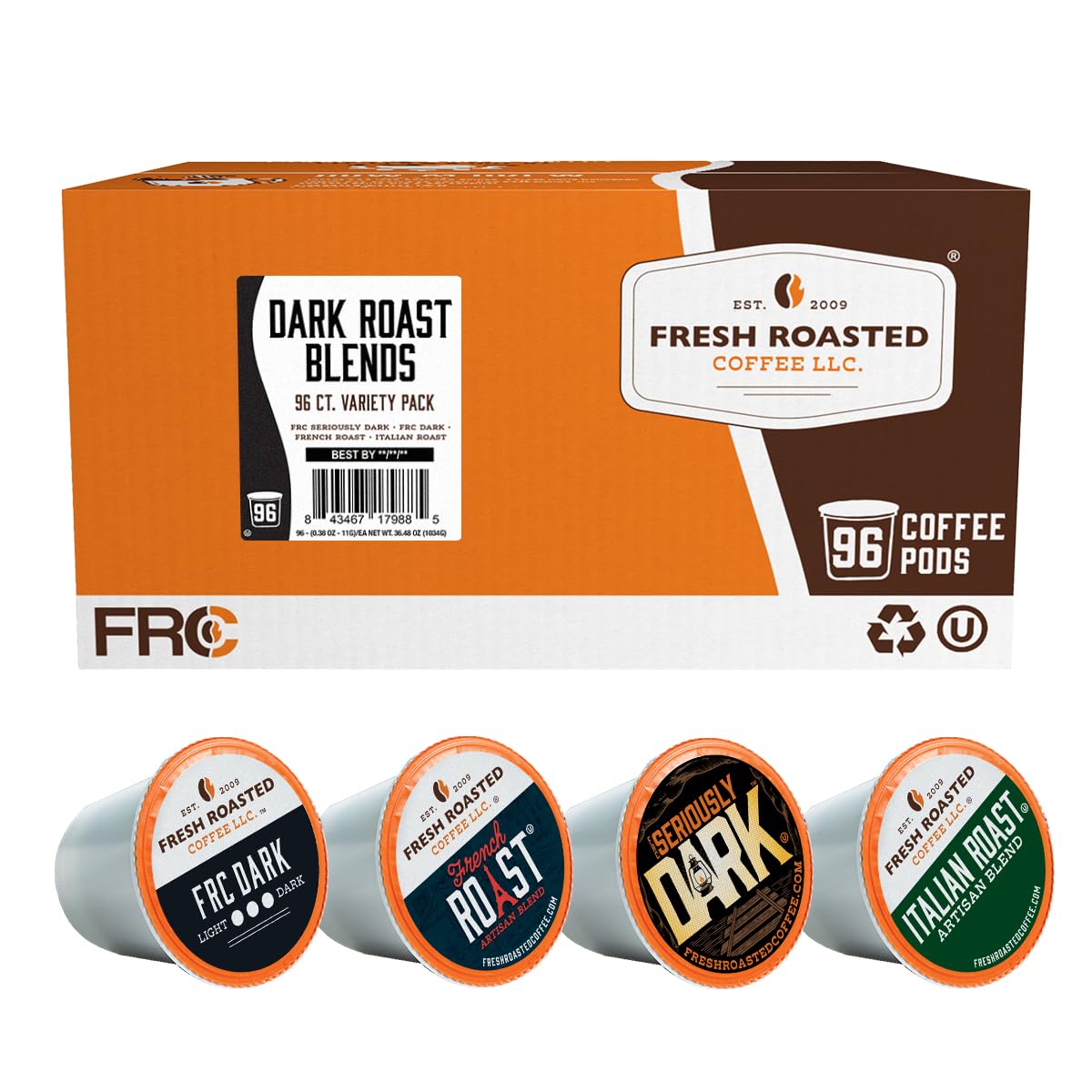 Fresh Roasted Coffee, Organic Bali Blue Moon K-Cup Pods for Keurig Brewers, Medium Roast, USDA Organic, Kosher, 24 Count (Pack of 3)