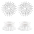 OYV Soap Dispensing Palm Brush Refills, 4-Pack Replacement Heads, White