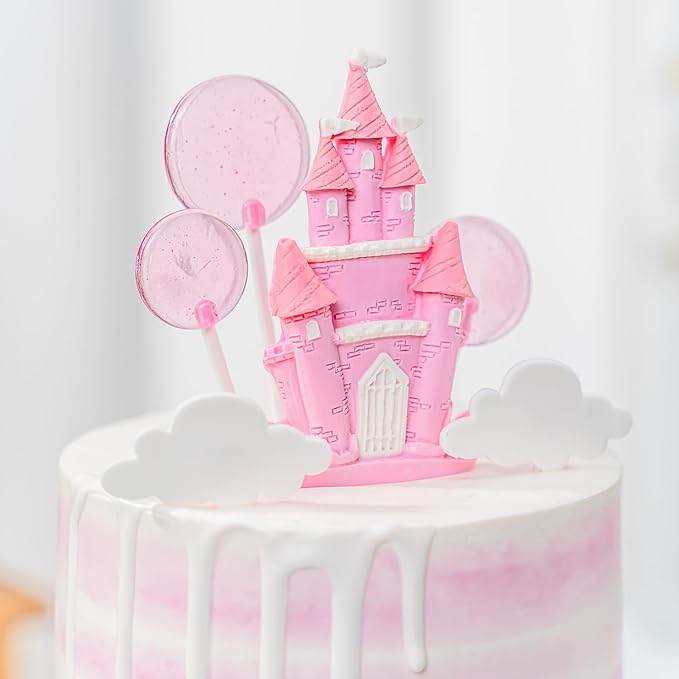 KALAIEN Castle Silicone Mold,3Pcs/Set Castle Cake Fondant Molds,Princess Chocolate Molds Castle Silicone Mirror Mould for Cake Decorating, FTM5036