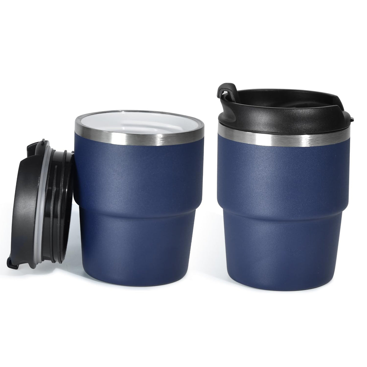 CHLJAR Espresso Cups, 6oz Insulated Espresso Cup Set of 2, Espresso Shot Cups, Stainless Steel Espresso Glasses, Stackable Mini Tumbler, Small Cup for Coffee