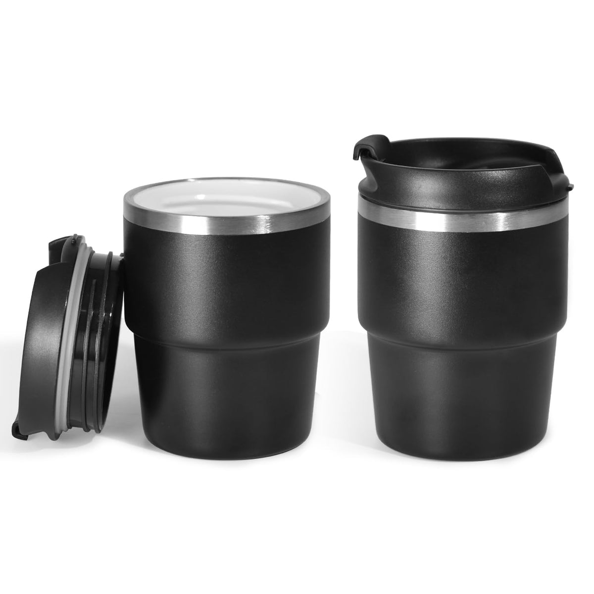 CHLJAR Espresso Cups, 6oz Insulated Espresso Cup Set of 2, Espresso Shot Cups, Stainless Steel Espresso Glasses, Stackable Mini Tumbler, Small Cup for Coffee