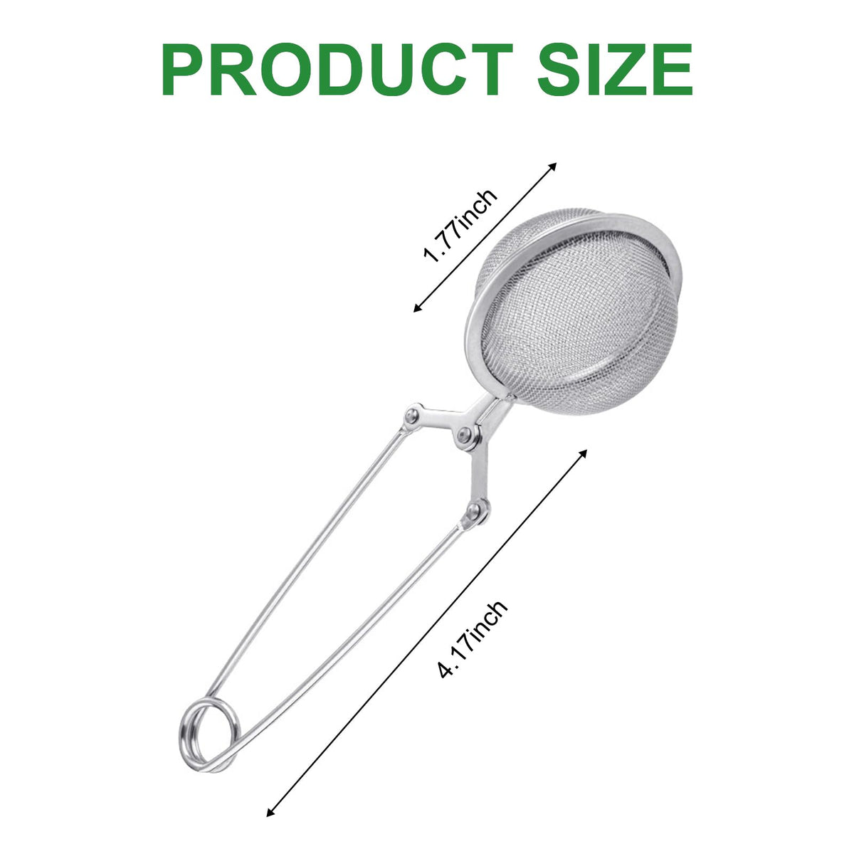 Voittozege Premium Stainless Steel Tea Infuser 20 Pcs Snap Ball Filter