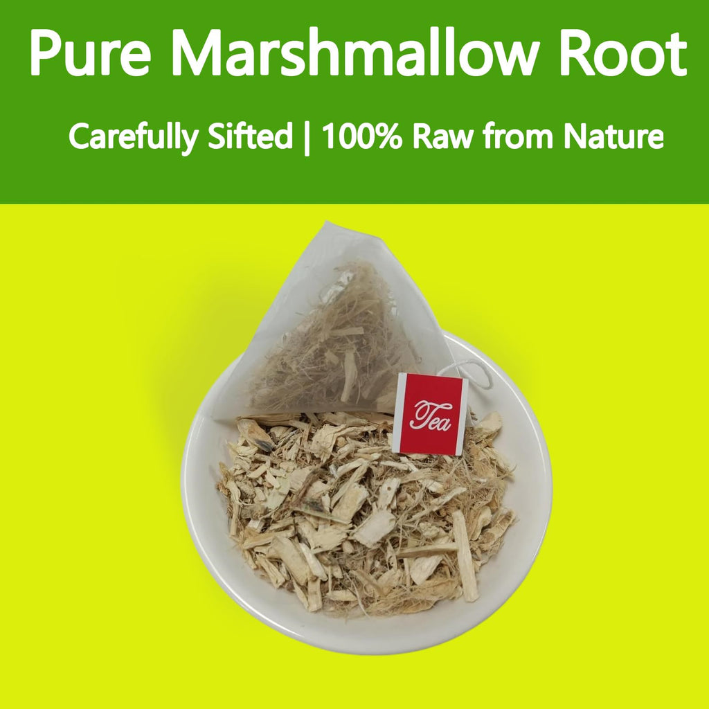 Samcci - Marshmallow Root Tea, 2g x 40 Tea Bags -100% Natural & Pure Dried Cut & Sifted Althaea Officinalis - No Sugar - No Caffeine - No Gluten - Vegan - Support Digestion & Respiratory