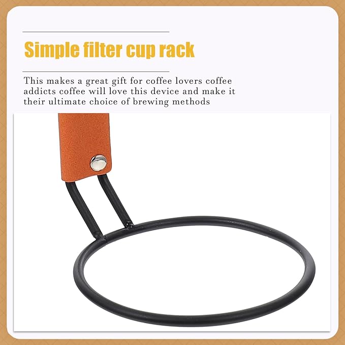 Mikikit Coffee Dripper Stand Filter Cup Holder with Handle Lightweight Coffee Filter Rack for Various Sizes 7.48 X 4.72 X 3.54 in Home Brewing